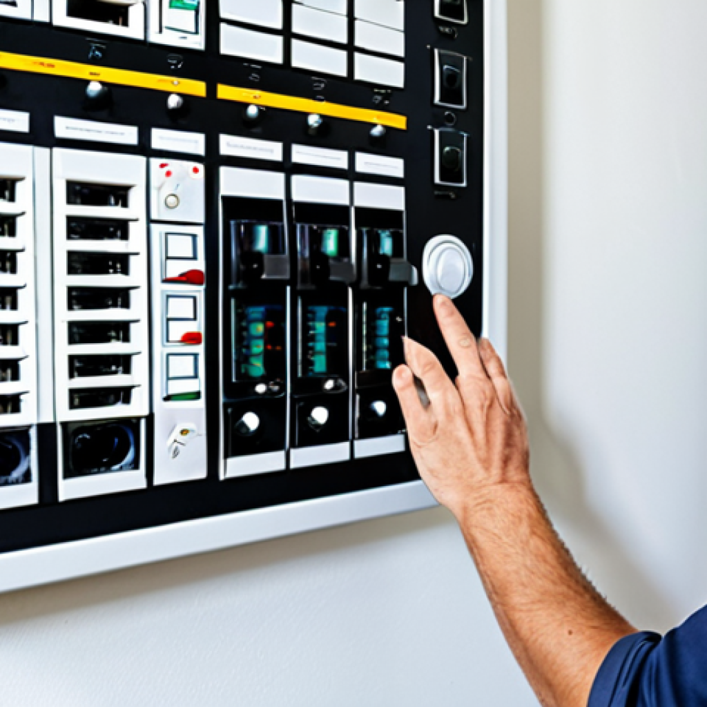 전기공사 실기 준비를 위한 시뮬레이션 활용 - Residential Electrical Panel Inspection**
"A licensed electrician, fully clothed in appropriate PPE...