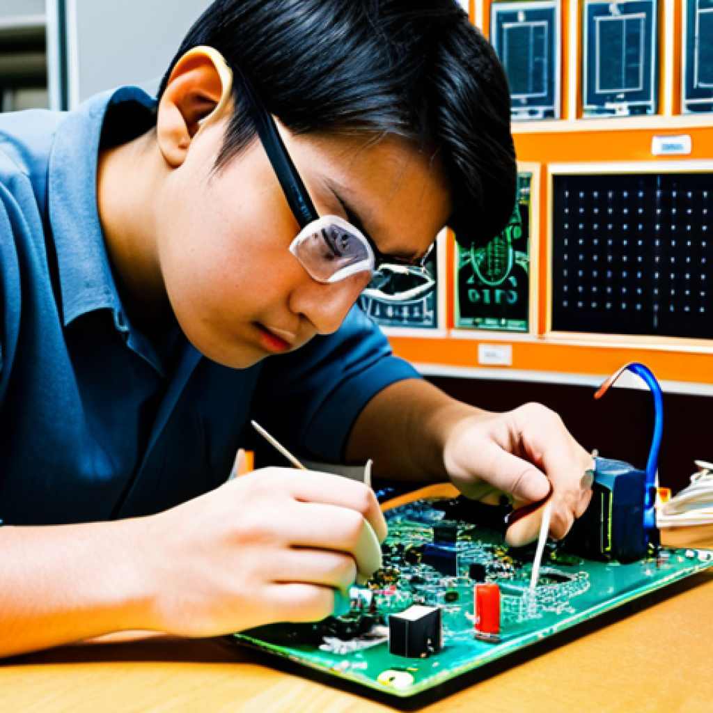 전기공사 이론과 실습의 연계 학습 - Electrical Engineering Student Project**

A student in a workshop setting, wearing safety glasses an...