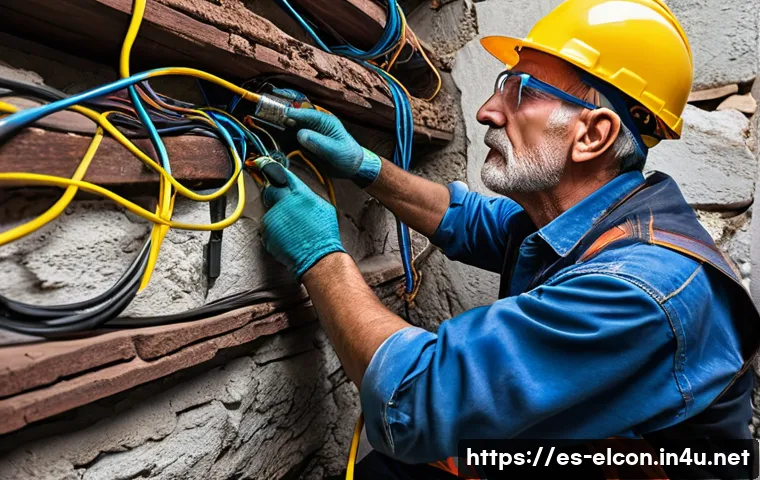전기공사 실무 경험이 중요한 이유 - **Prompt 1: From Theory to Challenging Reality**
    A determined male electrician in his mid-30s, w...